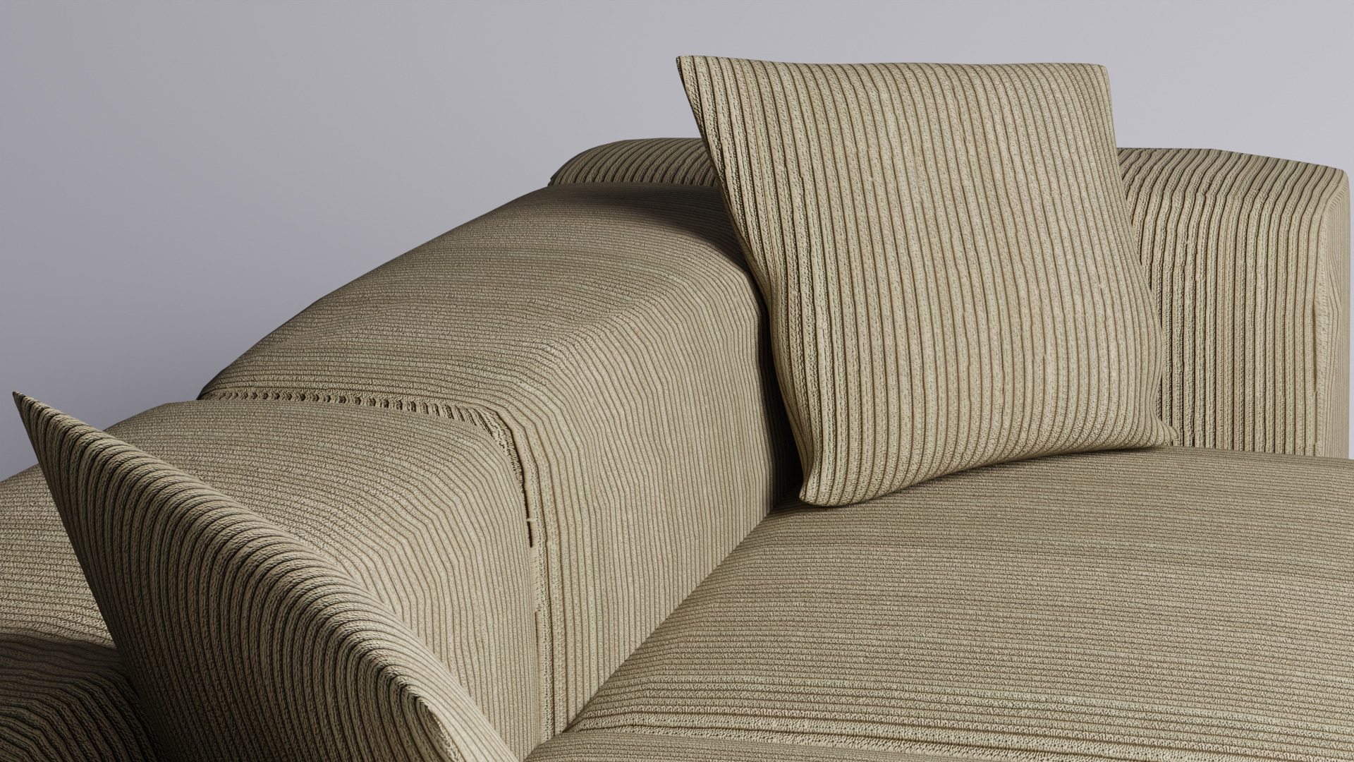 Fabric Sofa - velour fabric - 2 seat sofa - Vetsak - 3D model 3D model_4