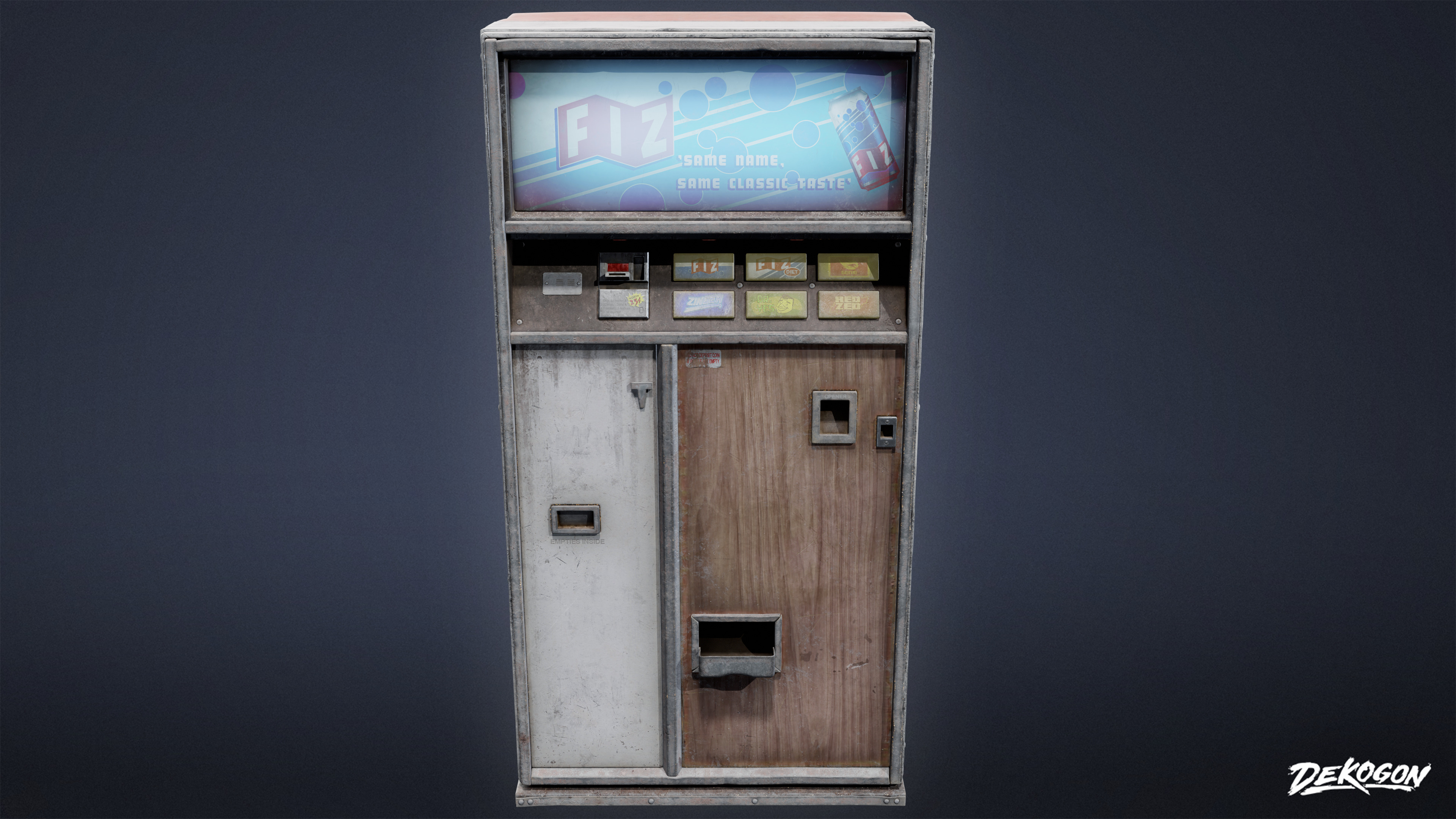 SUBURBS - Vending Machine 01 - LOW POLY AND NANITE Low-poly 3D model_1