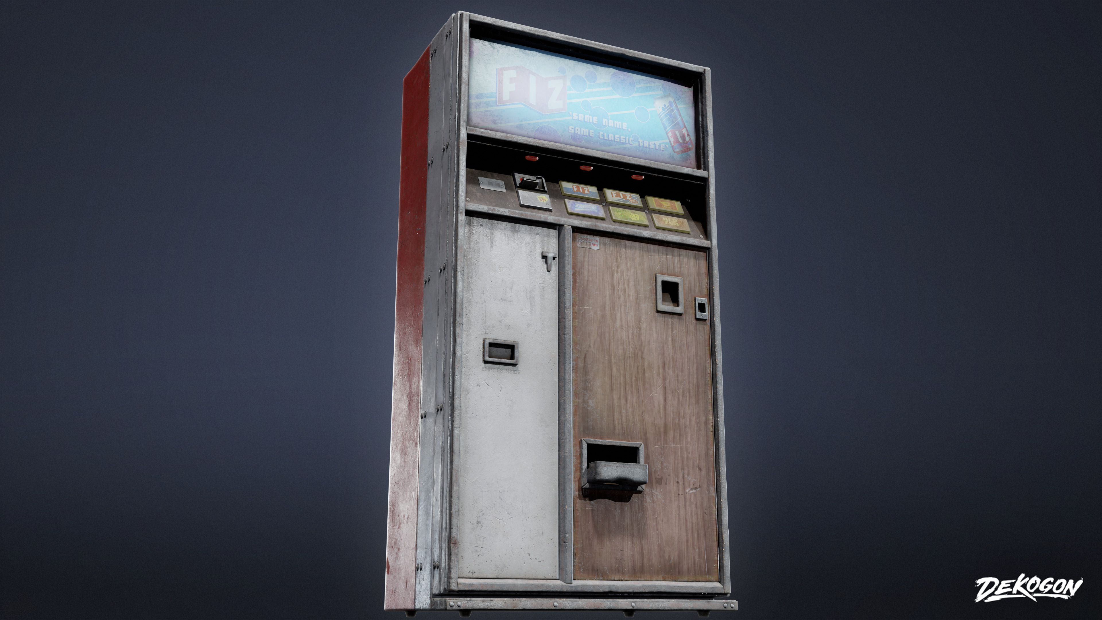 SUBURBS - Vending Machine 01 - LOW POLY AND NANITE Low-poly 3D model_5