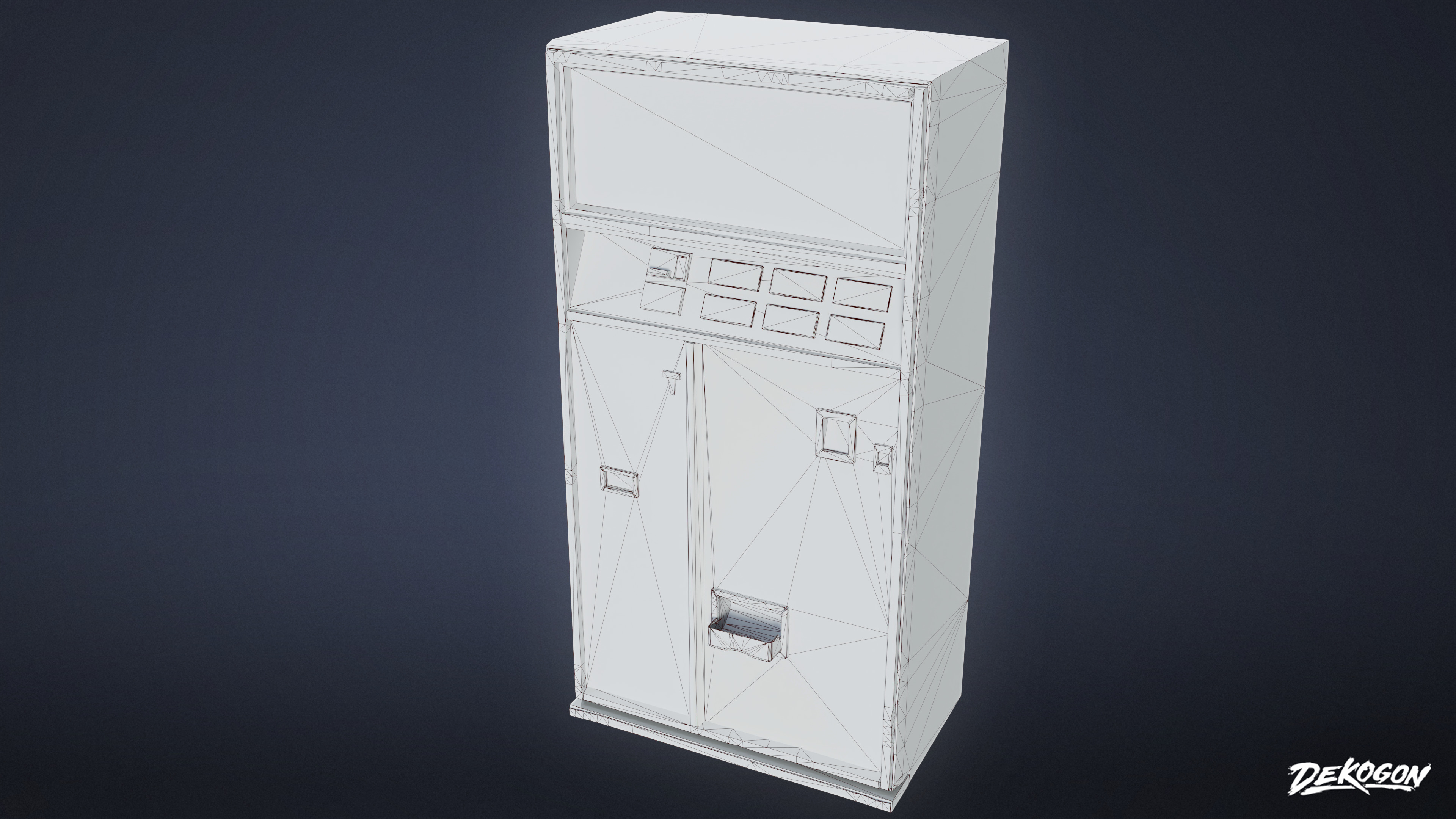 SUBURBS - Vending Machine 01 - LOW POLY AND NANITE Low-poly 3D model_8