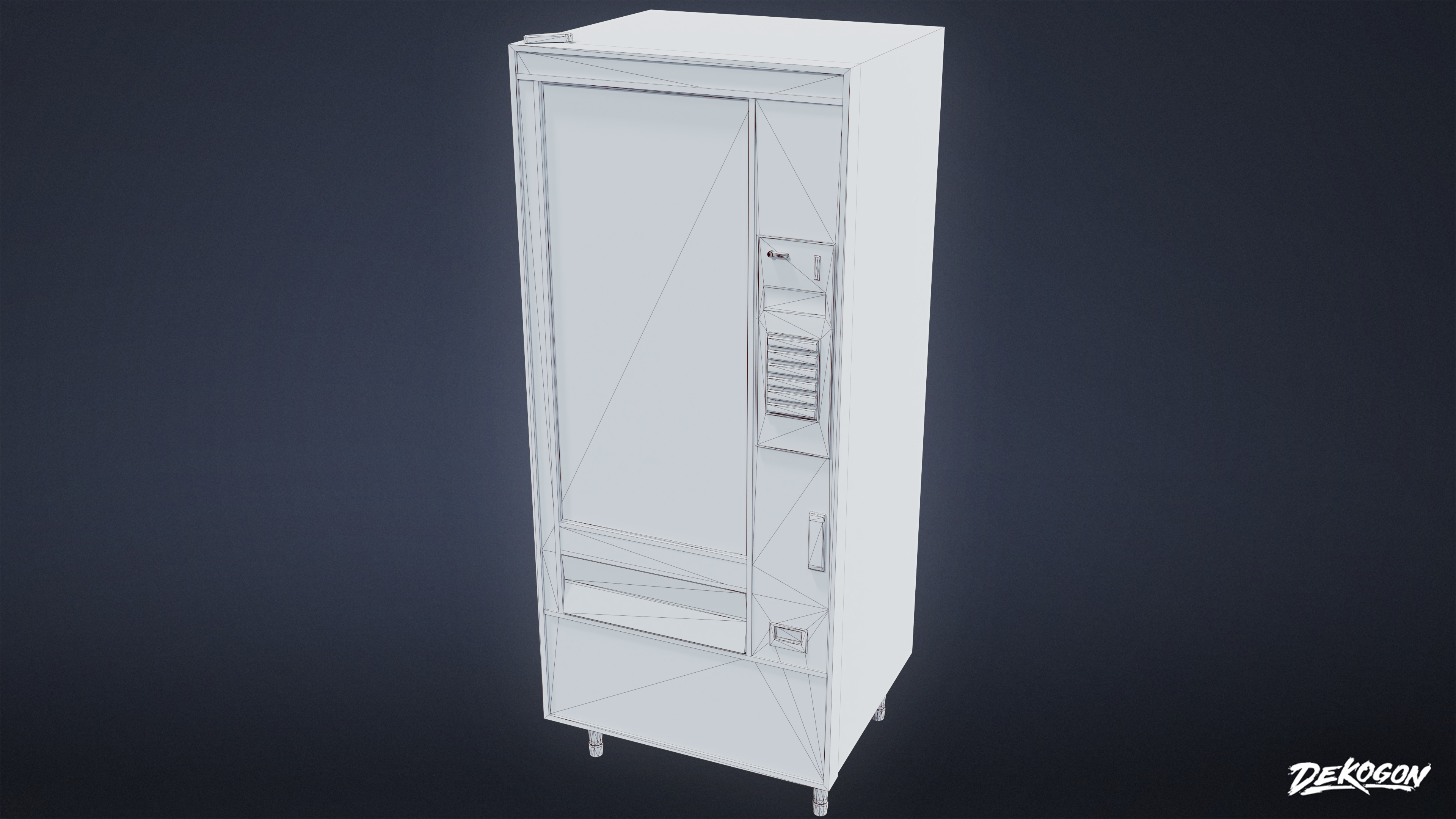 SUBURBS - Vending Machine 01 - LOW POLY AND NANITE Low-poly 3D model_18