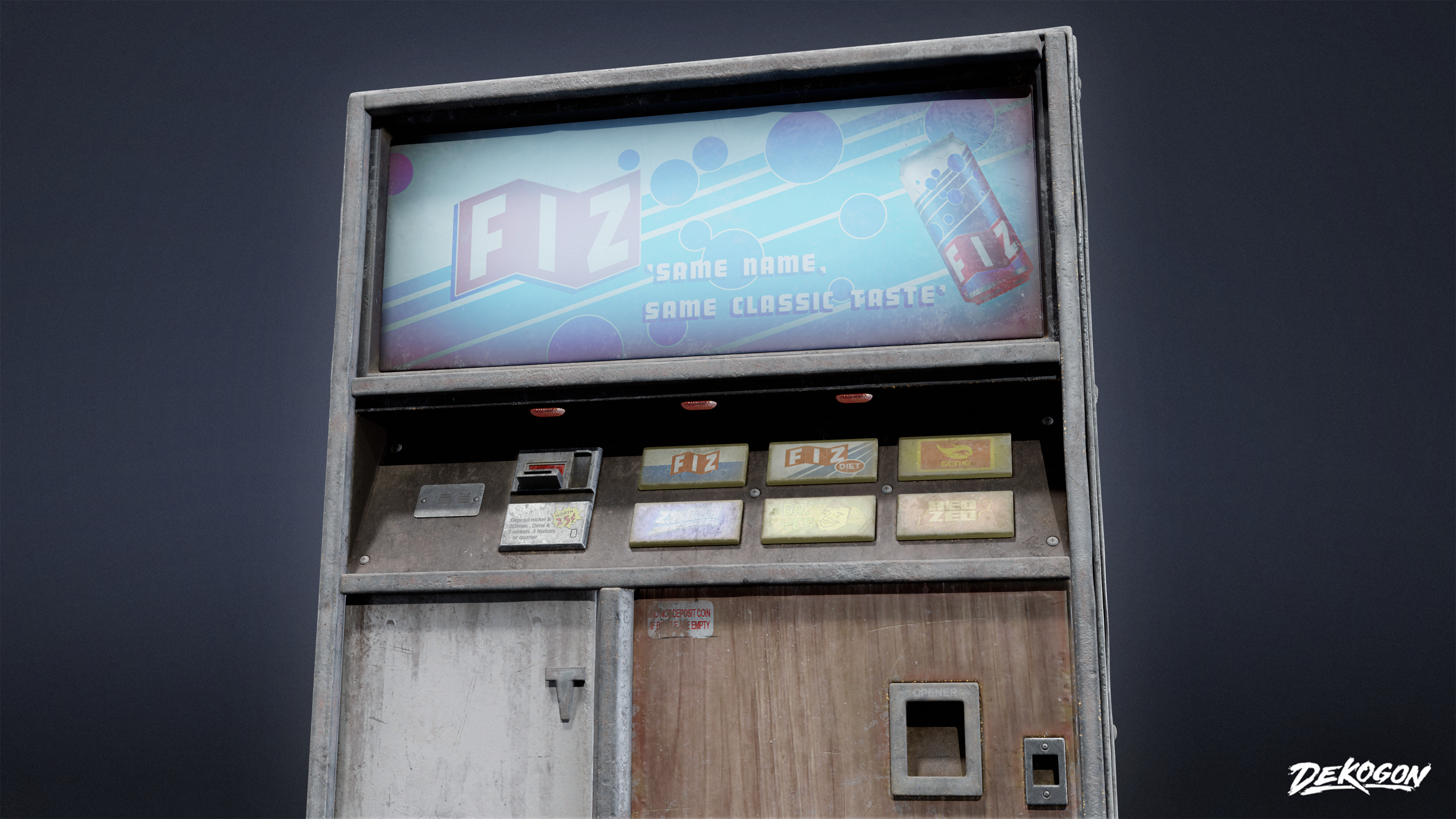 SUBURBS - Vending Machine 01 - LOW POLY AND NANITE Low-poly 3D model_6