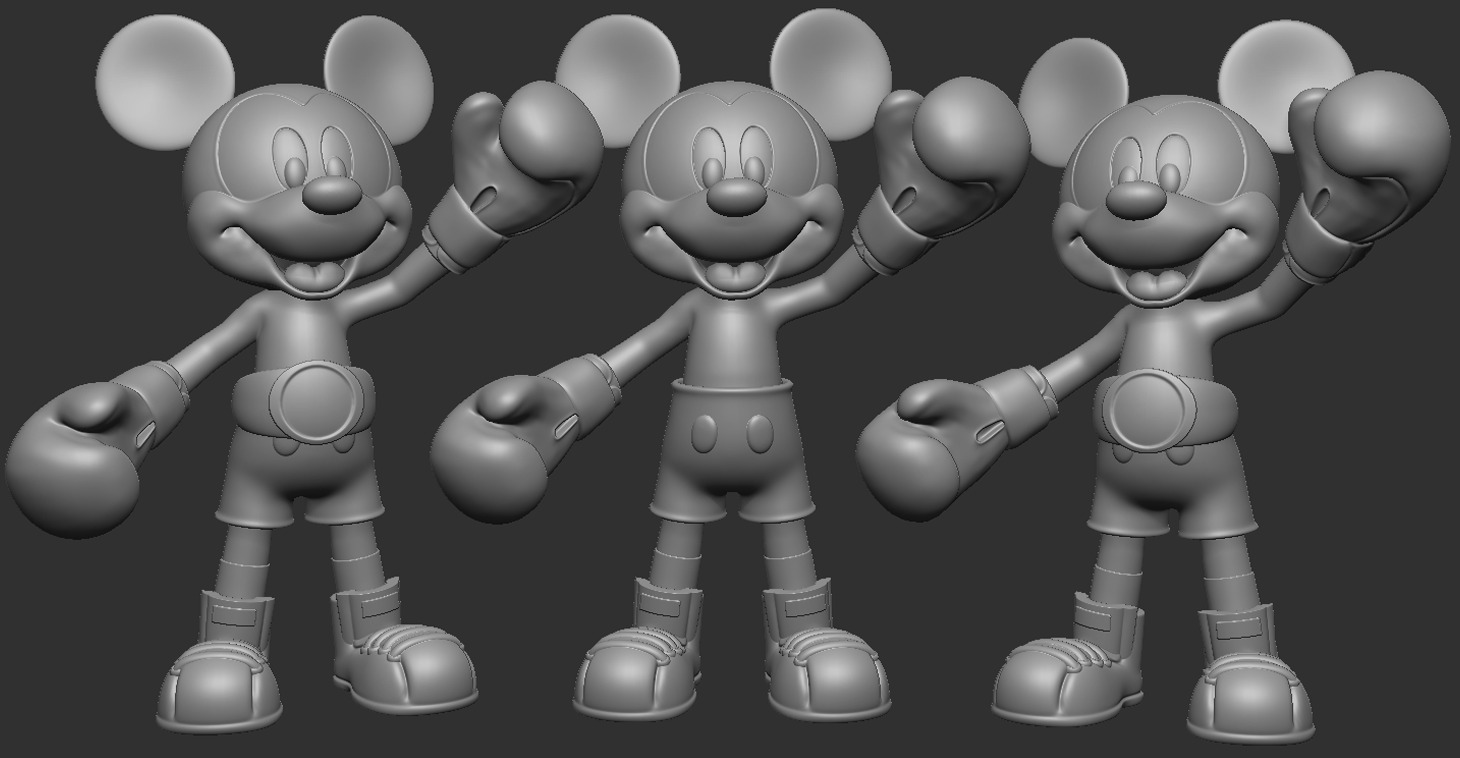 Mickey Mouse Boxer 3D print model_2