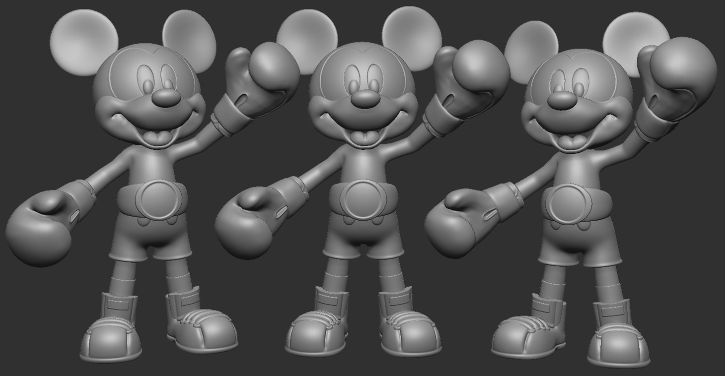 Mickey Mouse Boxer 3D print model_1
