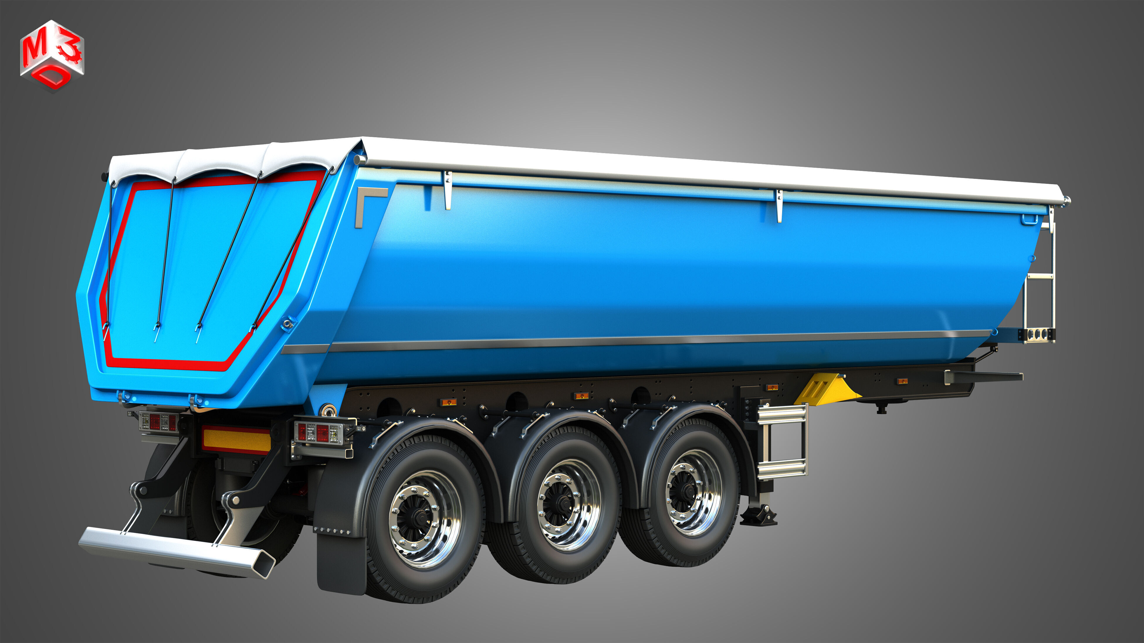 Tipper Semi Trailer 3D model_1