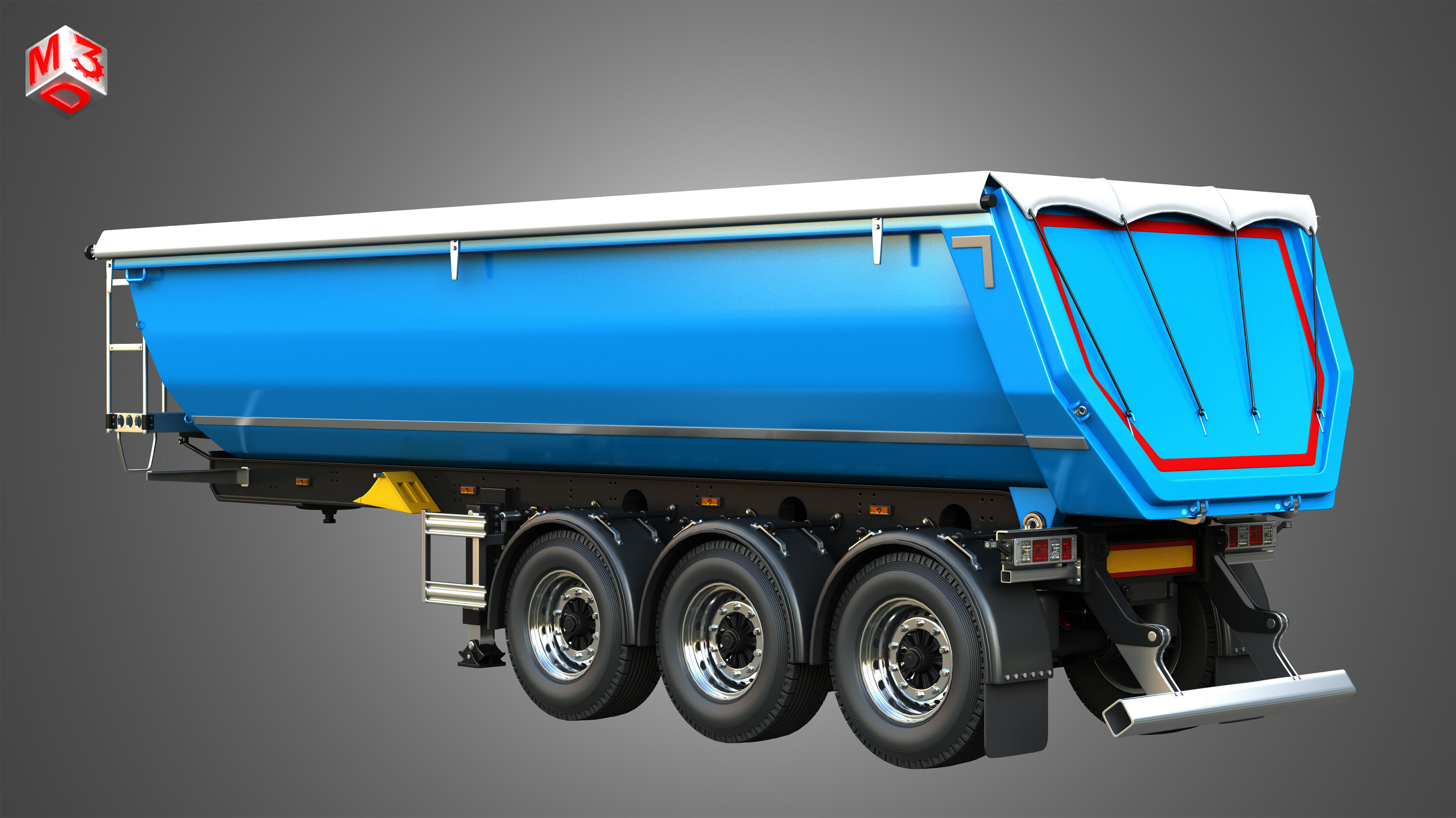 Tipper Semi Trailer 3D model_3