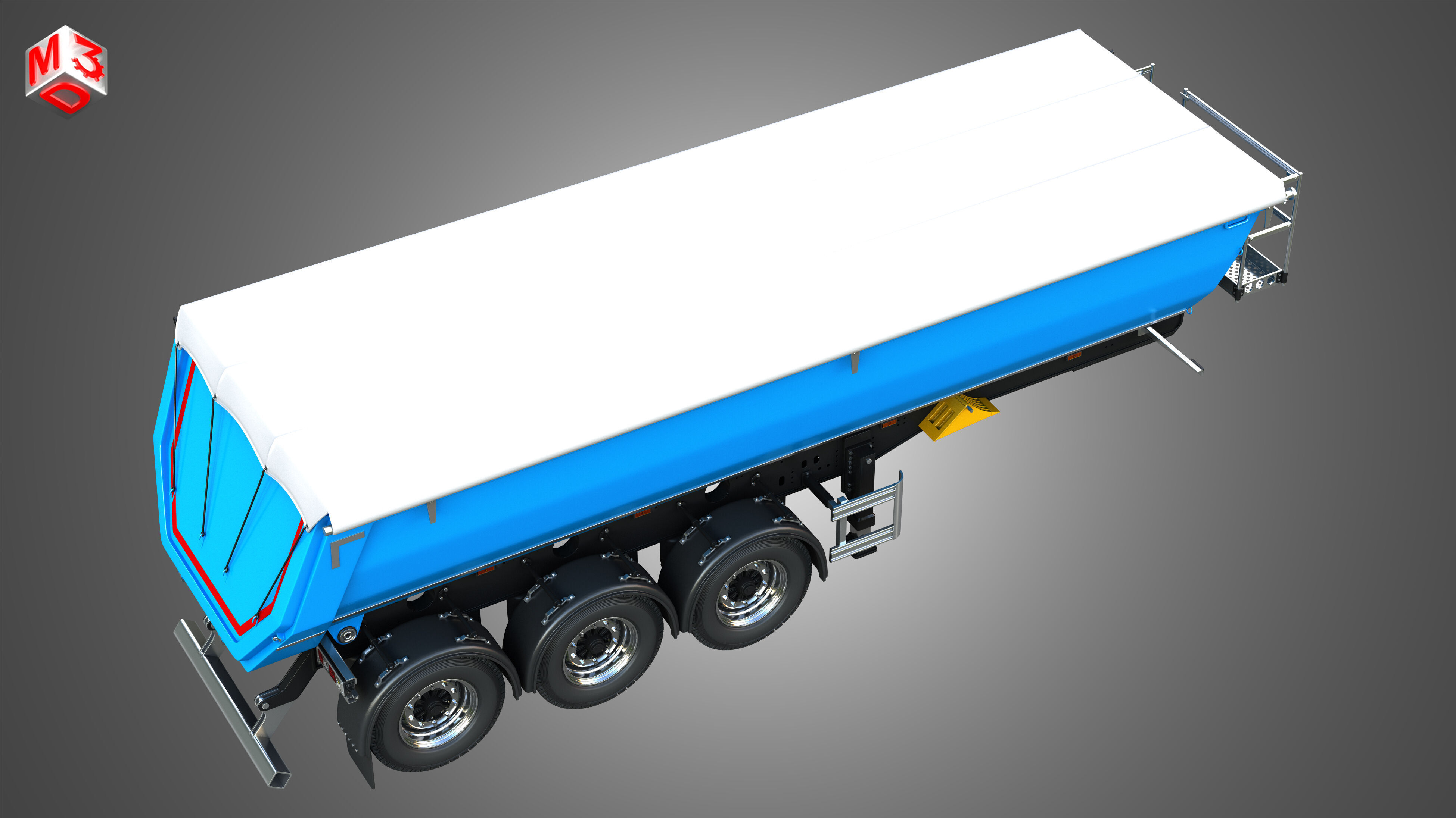 Tipper Semi Trailer 3D model_19