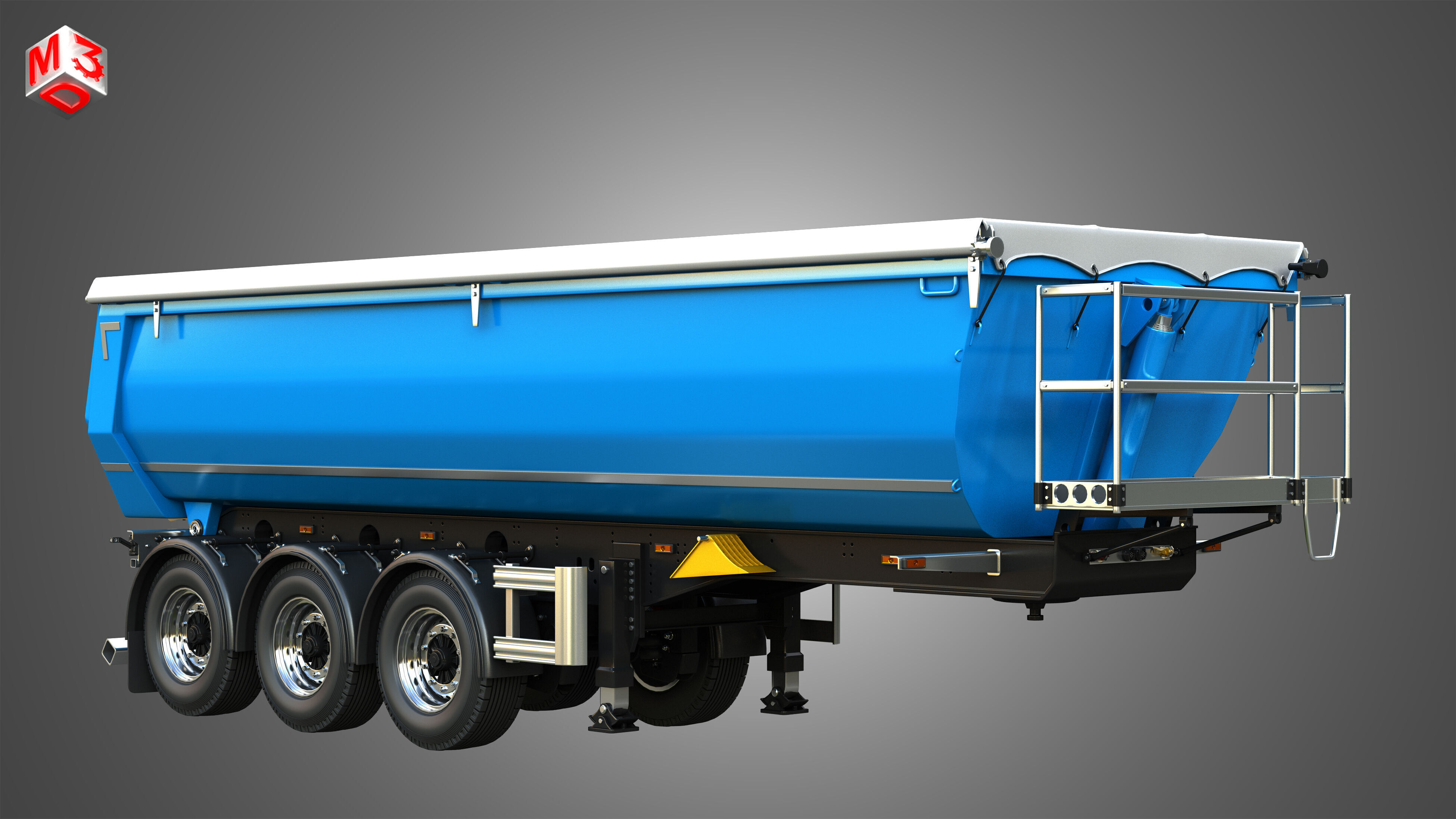 Tipper Semi Trailer 3D model_2