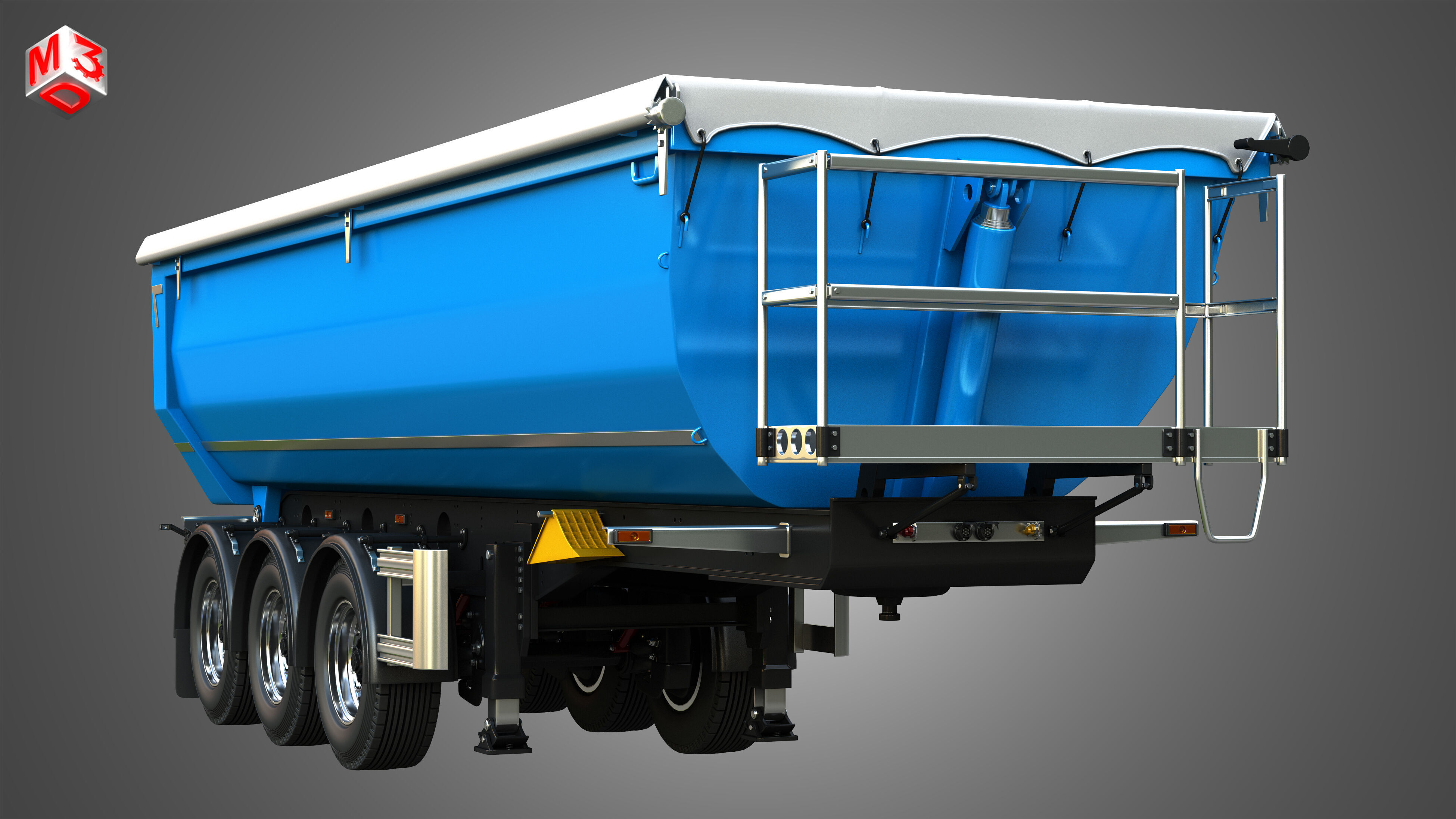 Tipper Semi Trailer 3D model_12