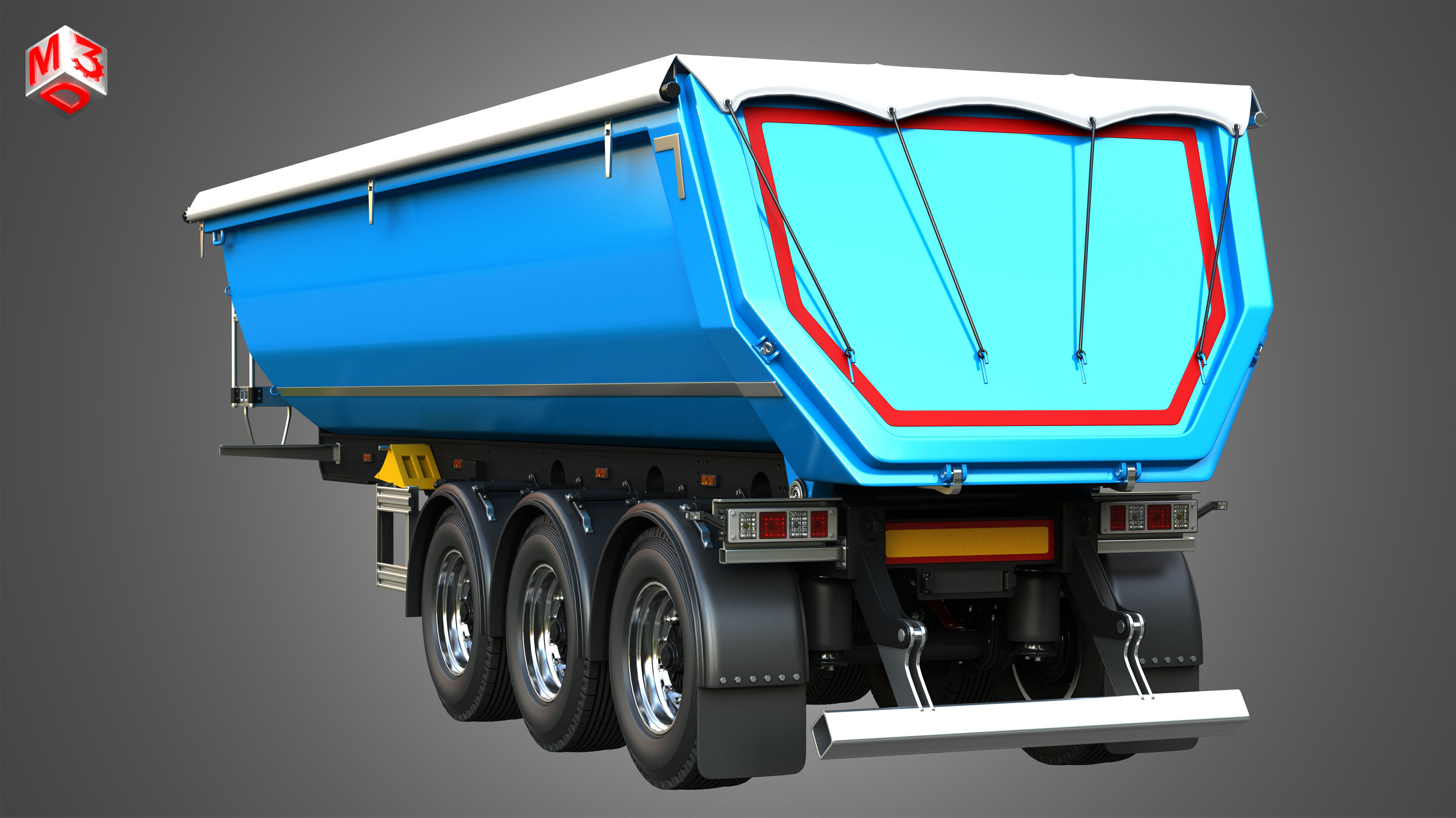 Tipper Semi Trailer 3D model_13