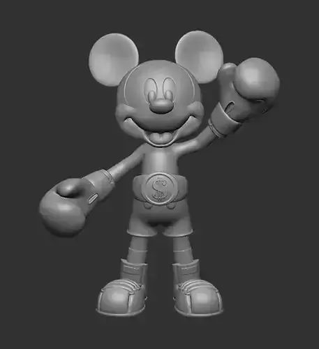 Mickey Mouse Boxeador Dollar 3D print model