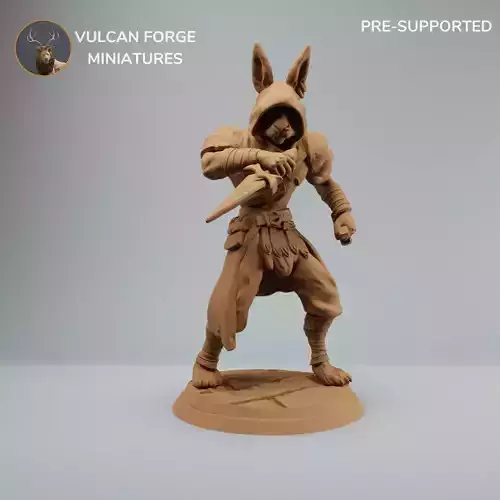 Harengon Rabbit Folk Rogue Assassin - Pre supported 3D print model