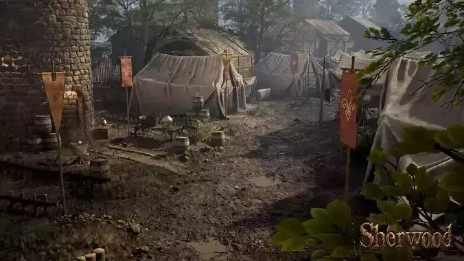 Modular Medieval Town Low-poly 3D model