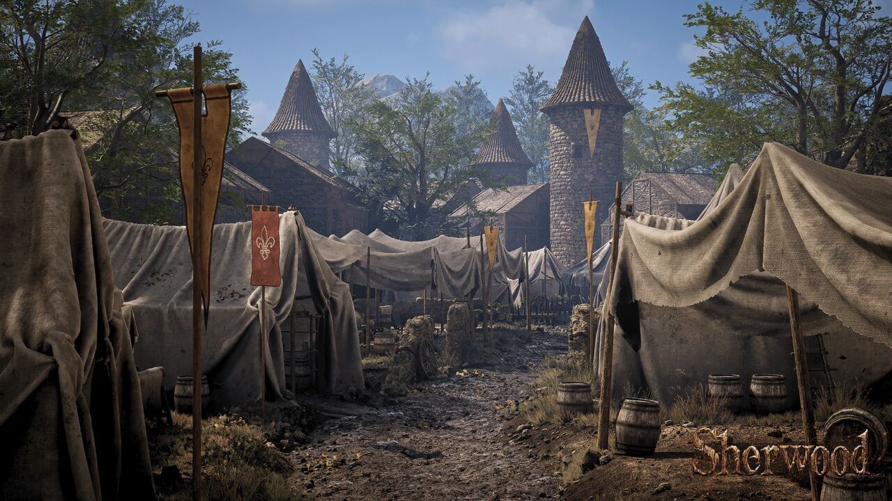 Modular Medieval Town Low-poly 3D model_8