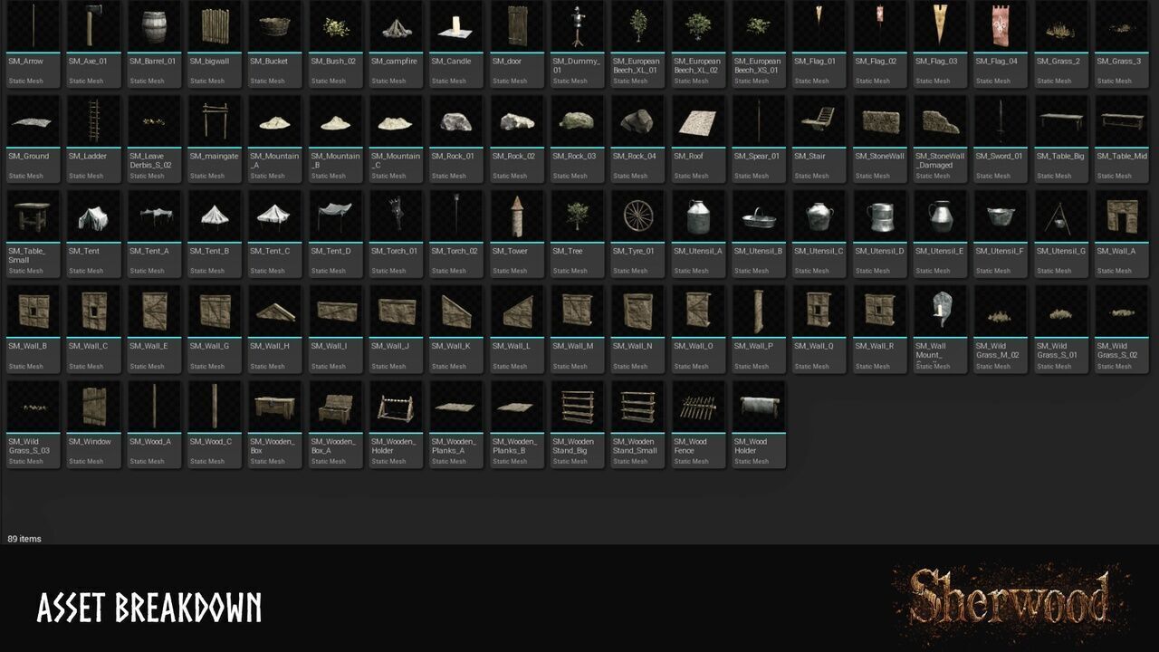 Modular Medieval Town Low-poly 3D model_23