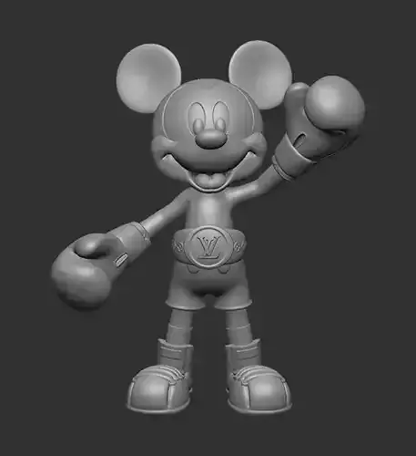 Mickey Mouse Boxing Louis Vuitton 3D print model