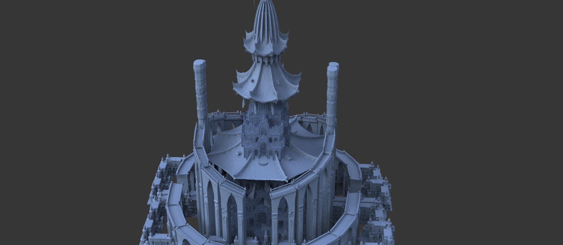 CHATEAU Fortress fantasy castle 3D model_1