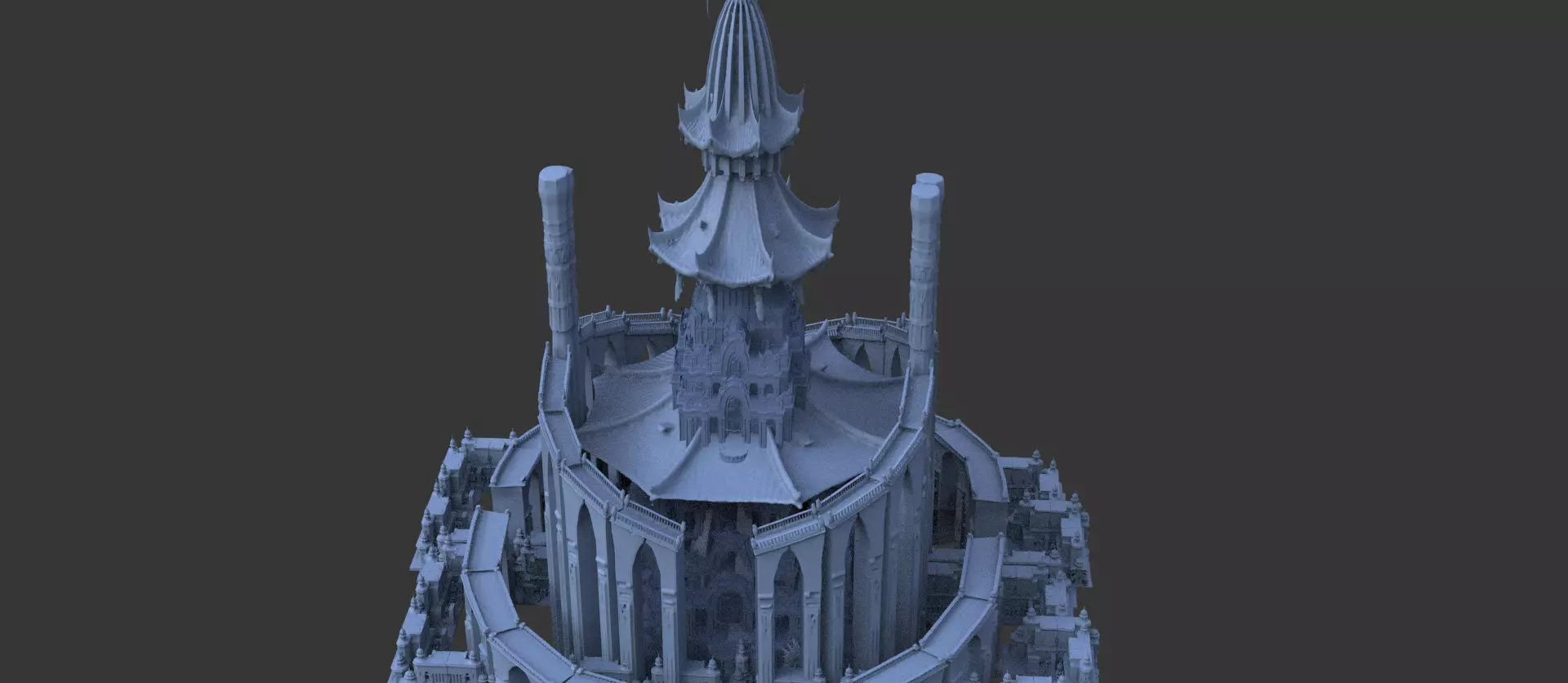 CHATEAU Fortress fantasy castle 3D model_0