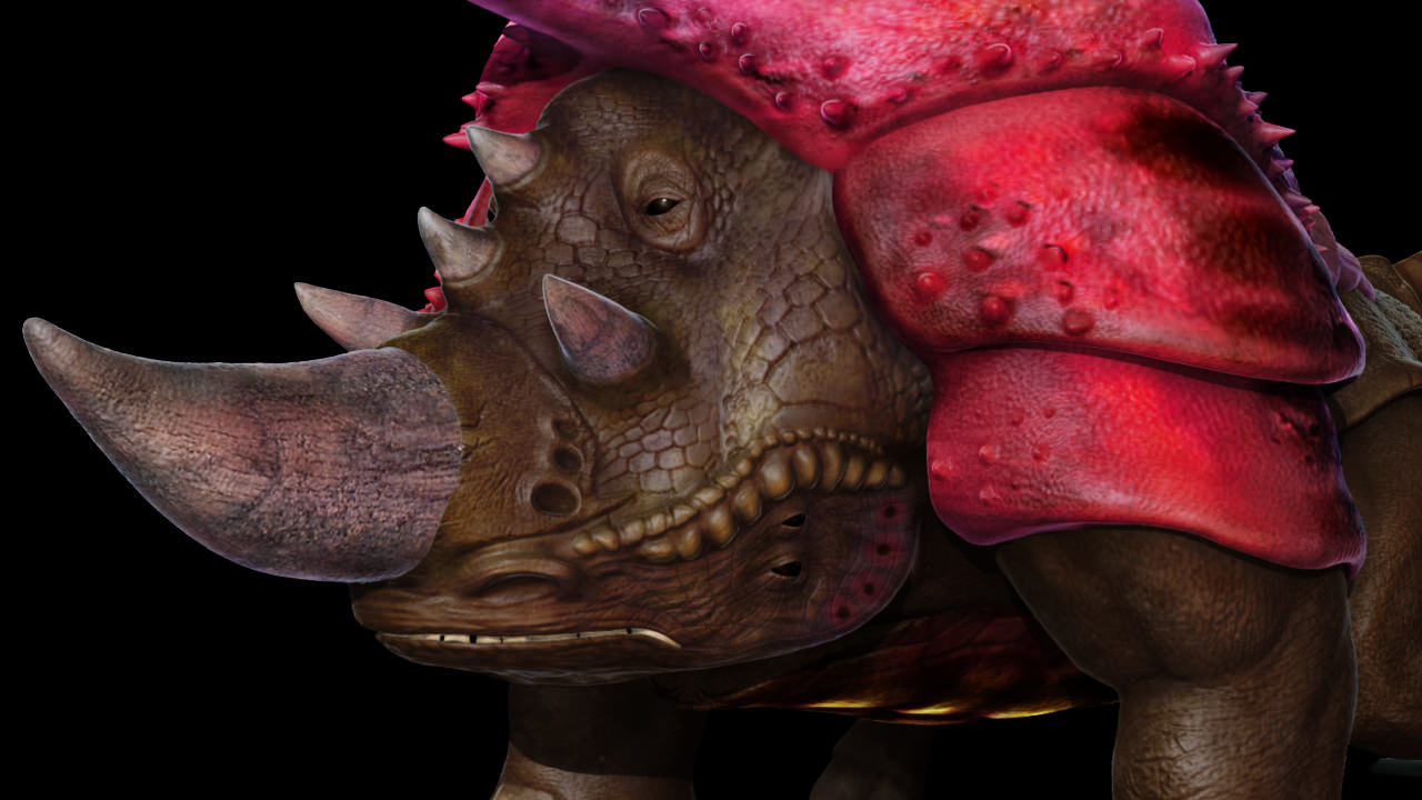 Mastrodom armored rhinoceros Low-poly 3D model_5