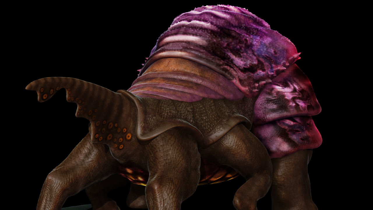 Mastrodom armored rhinoceros Low-poly 3D model_4