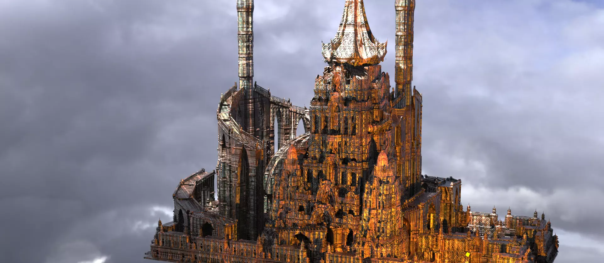 Horror Chateau Fortress fantasy castle 2 3D model_0