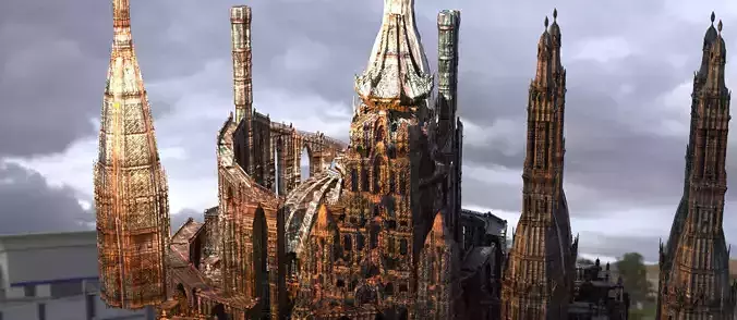 Horror Chateau Fortress fantasy castle city exterior