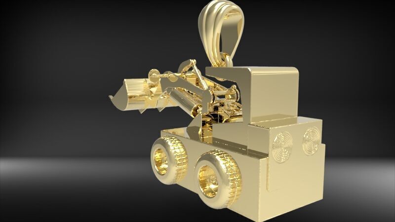 Wheel Loader Pendant 3D print model_11