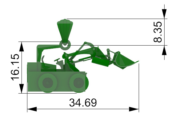 Wheel Loader Pendant 3D print model_24