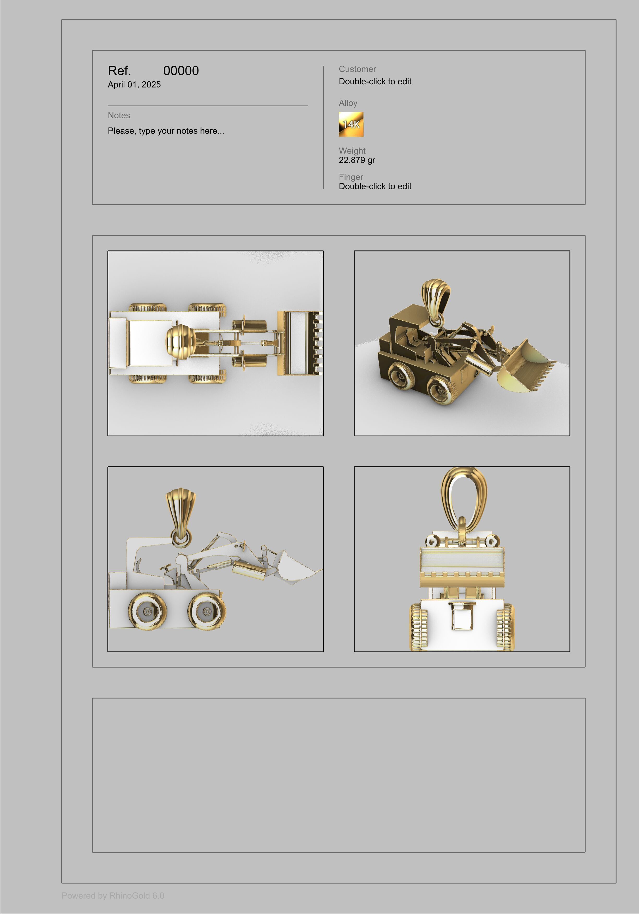 Wheel Loader Pendant 3D print model_28