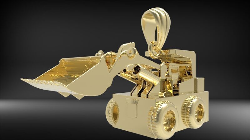 Wheel Loader Pendant 3D print model_6