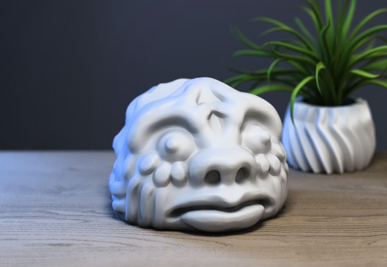 Ps5 controller stand African mask ps5controller holder 3D print model_10