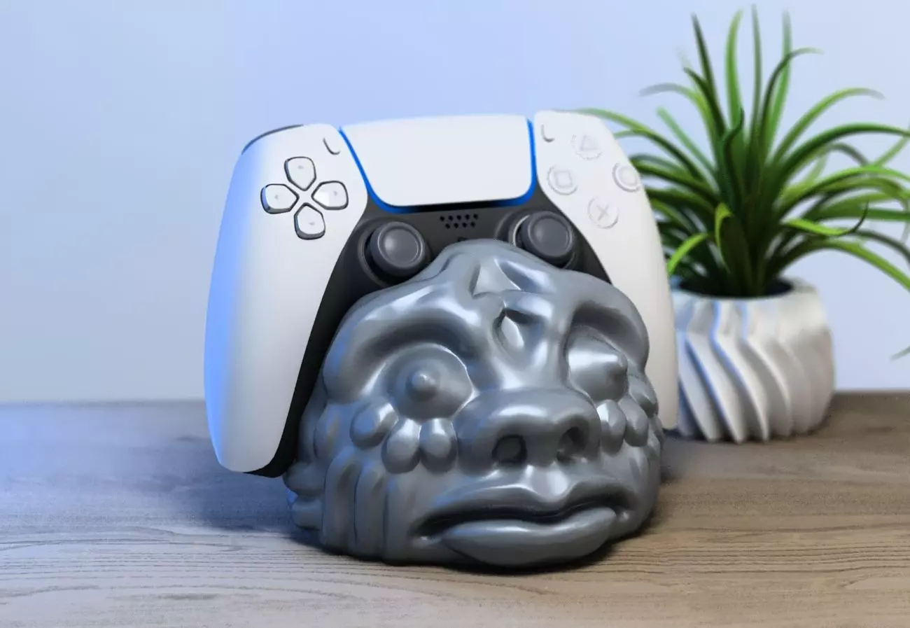 Ps5 controller stand African mask ps5controller holder 3D print model_0