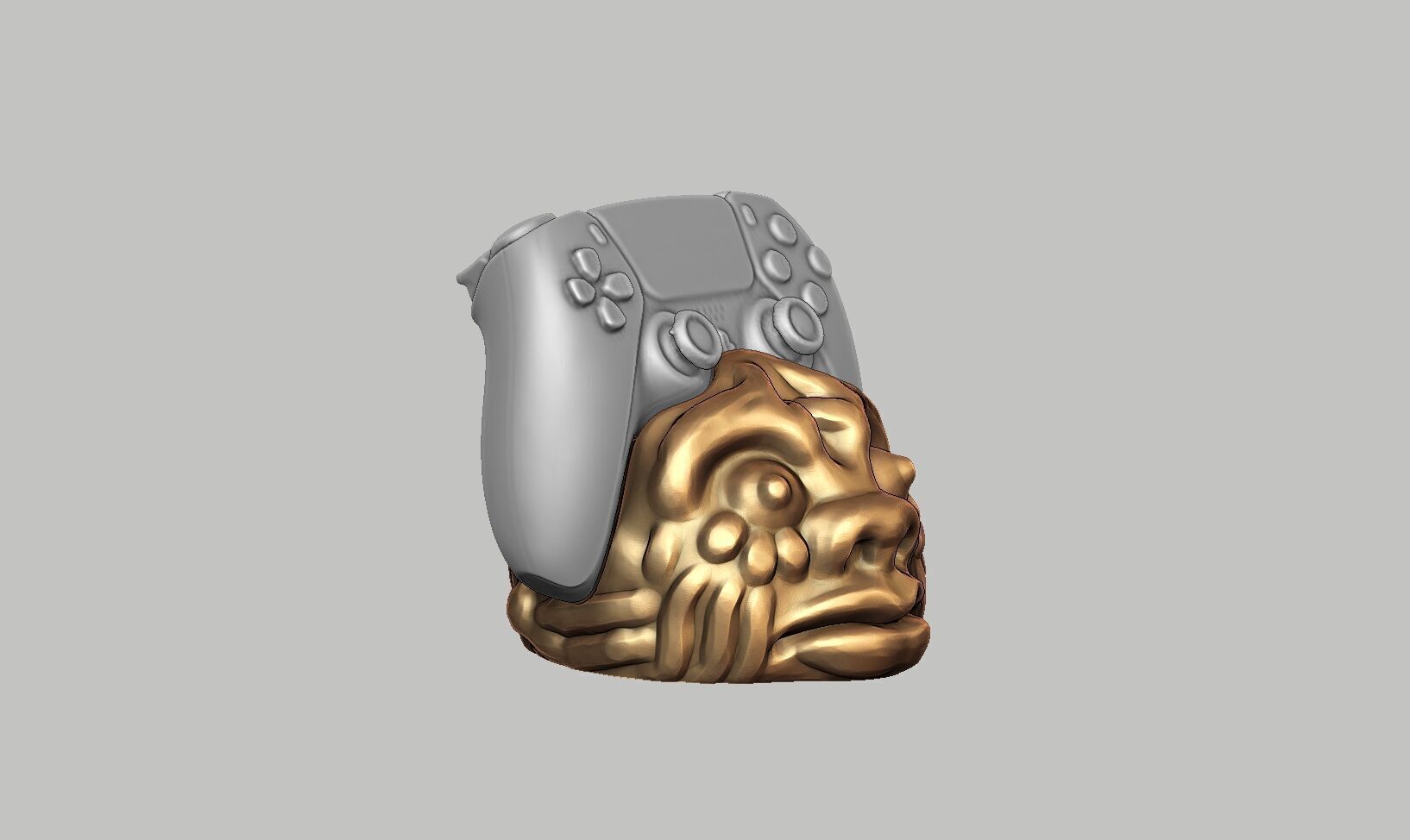 Ps5 controller stand African mask ps5controller holder 3D print model_4