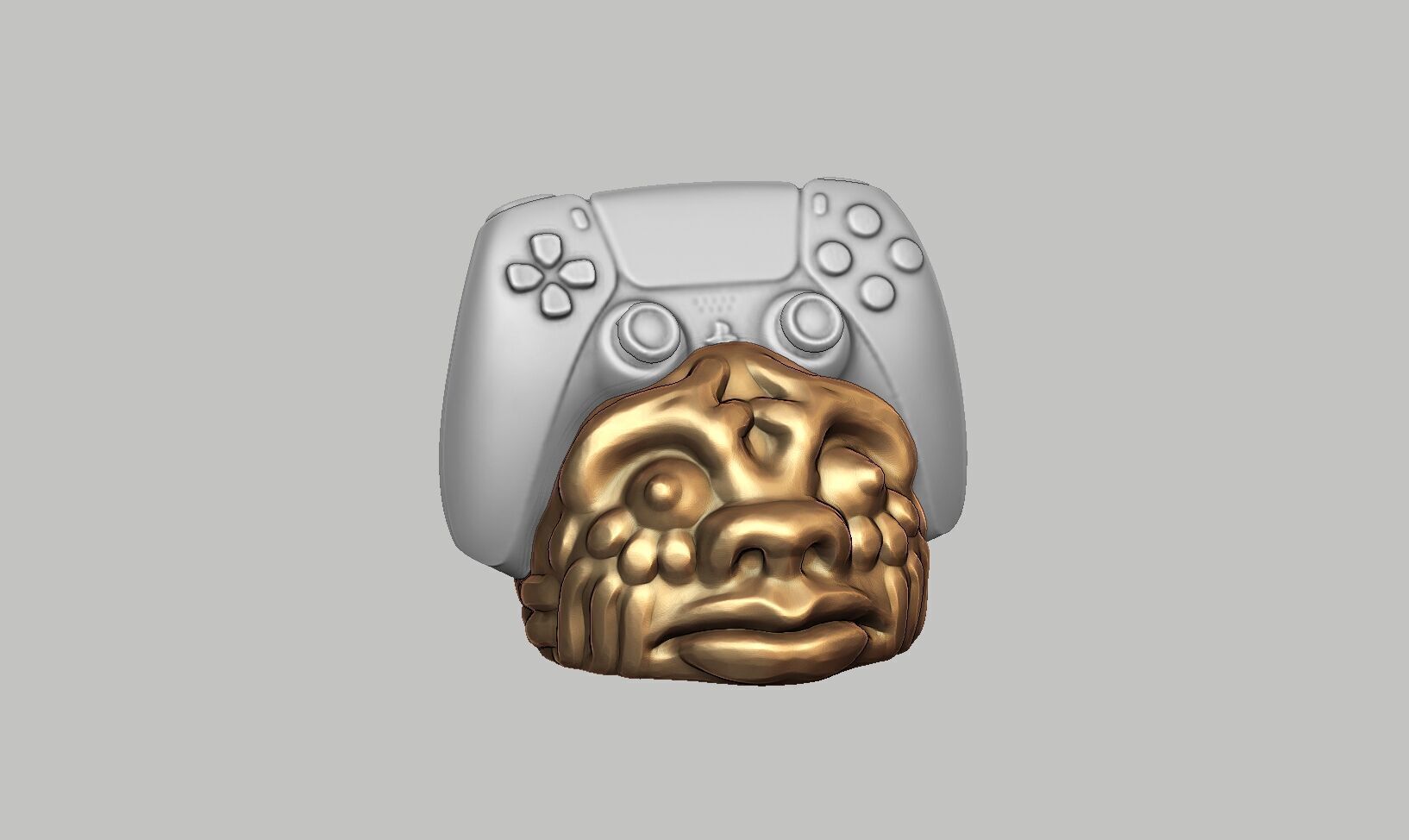 Ps5 controller stand African mask ps5controller holder 3D print model_3