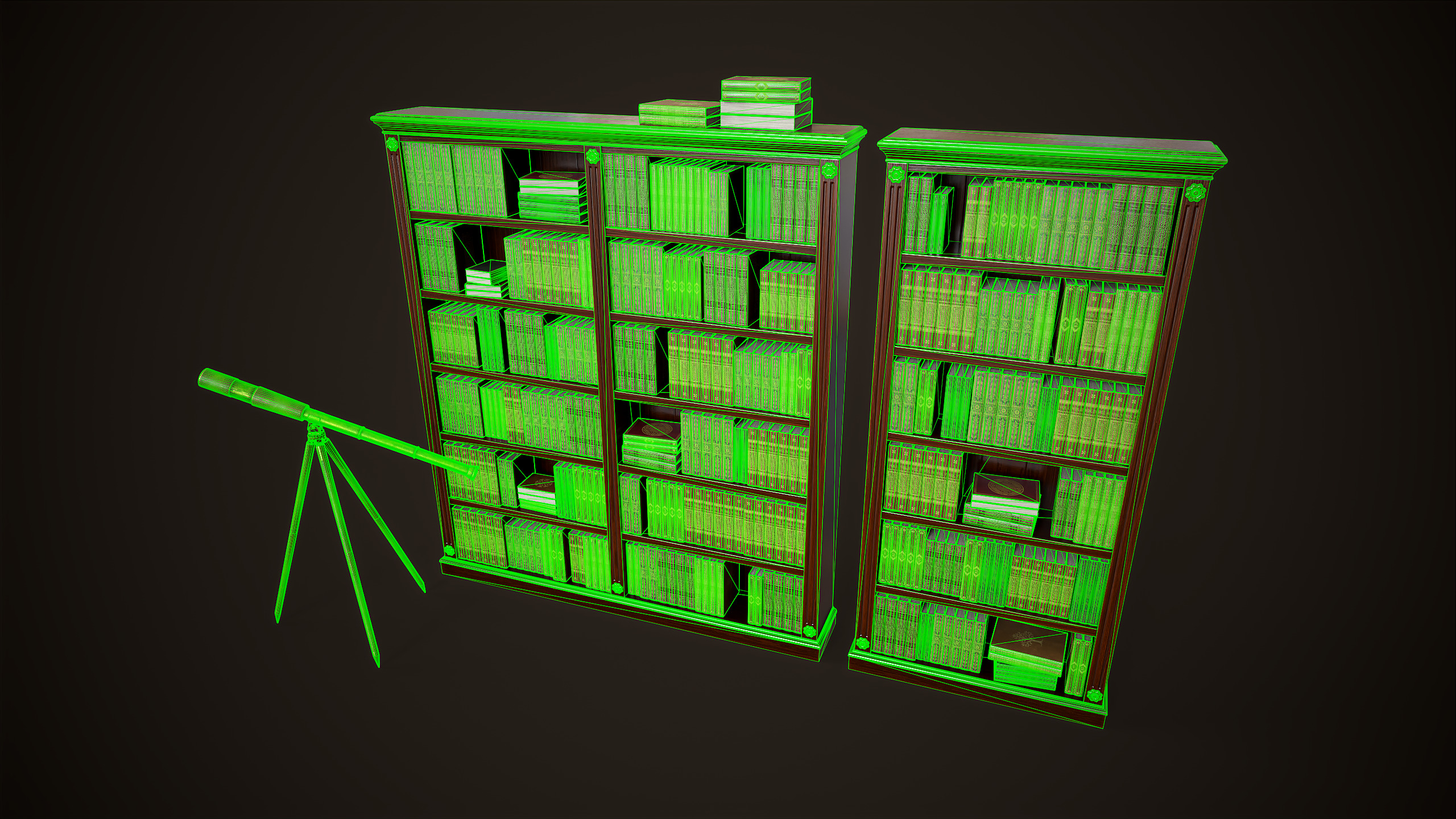 Vintage Office 1930s Asset Pack Low-poly 3D model_16