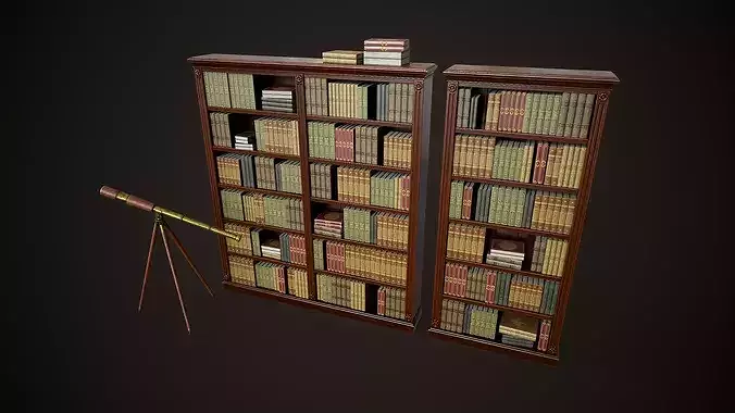 Vintage Office 1930s Asset Pack Low-poly 3D model 7