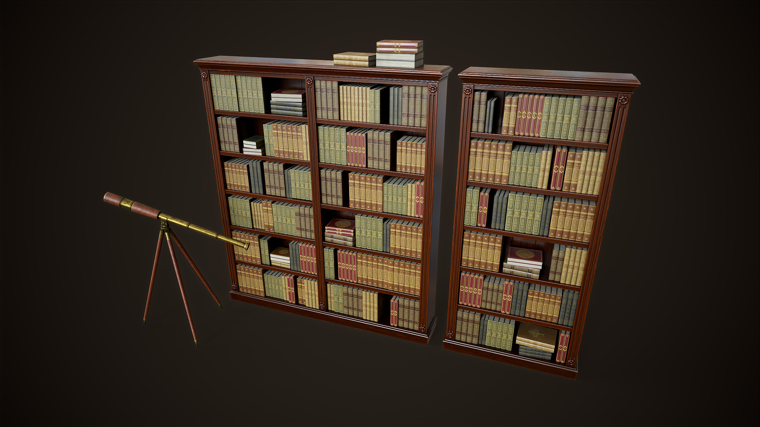 Vintage Office 1930s Asset Pack Low-poly 3D model_6