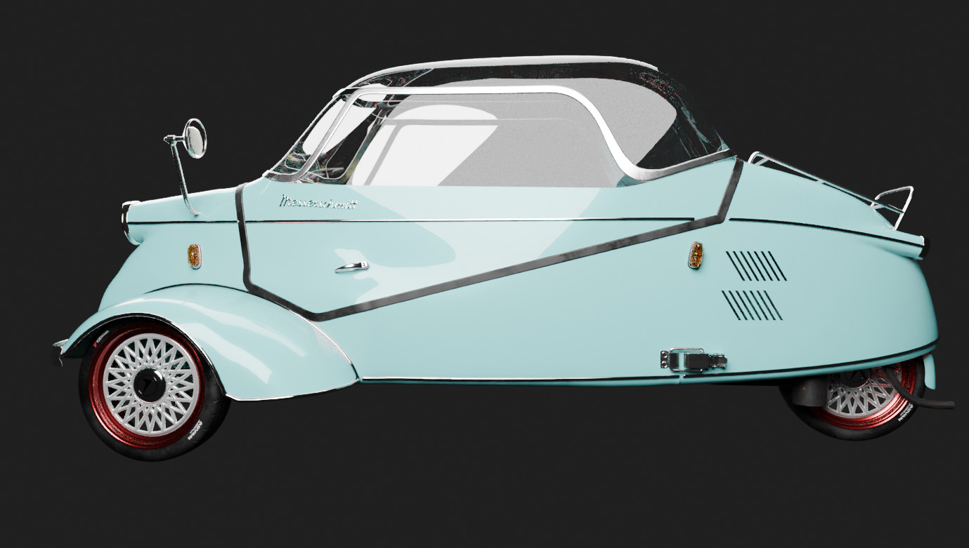 messerschmitt kabienroller 3D model_4