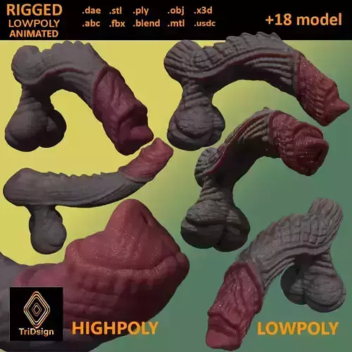 Fantasy Borthor Dragon Penis Rigged 