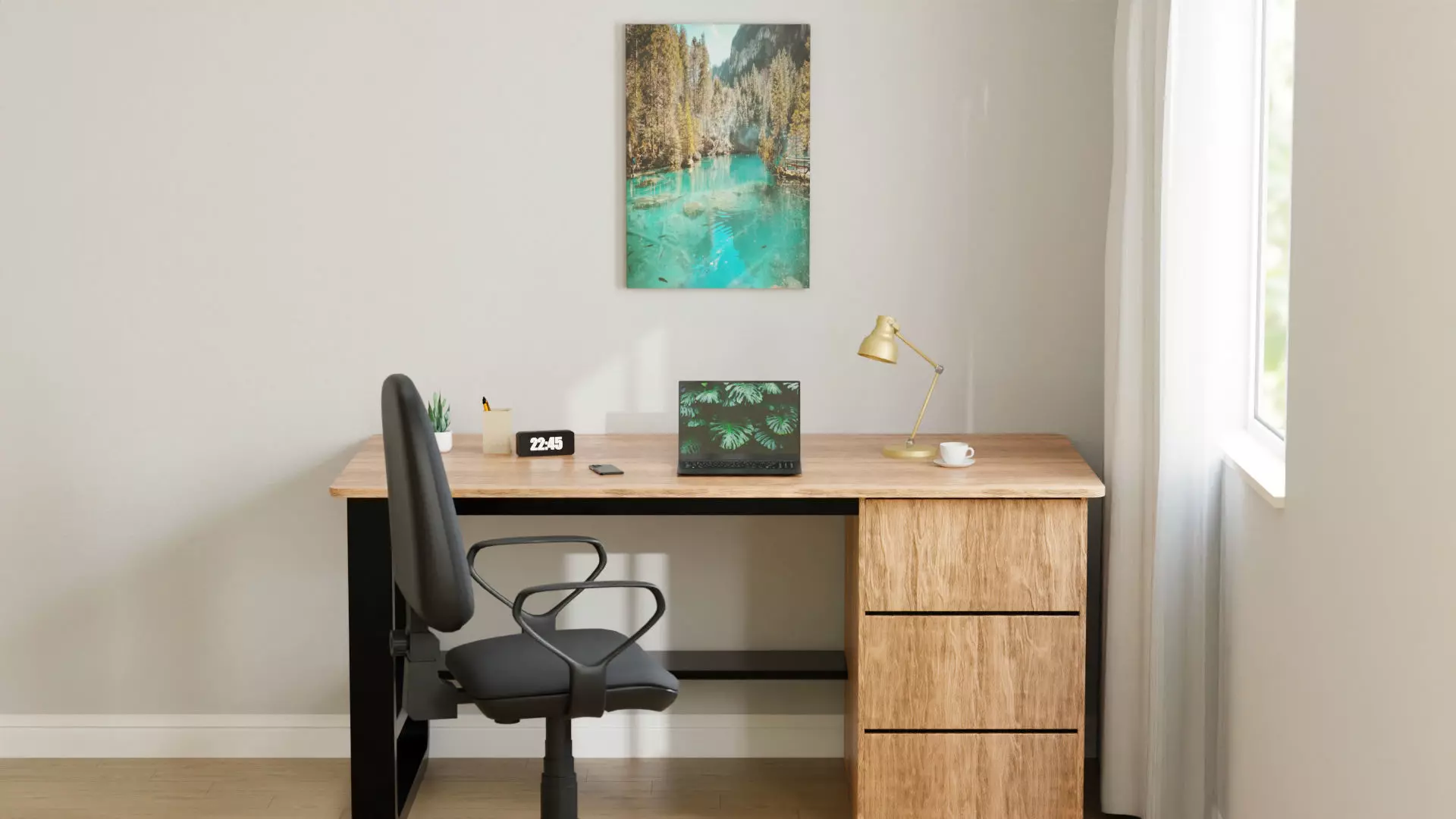 Home office Interior 3D model_0