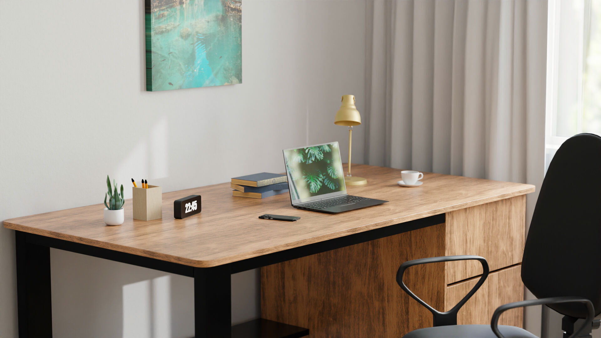 Home office Interior 3D model_2