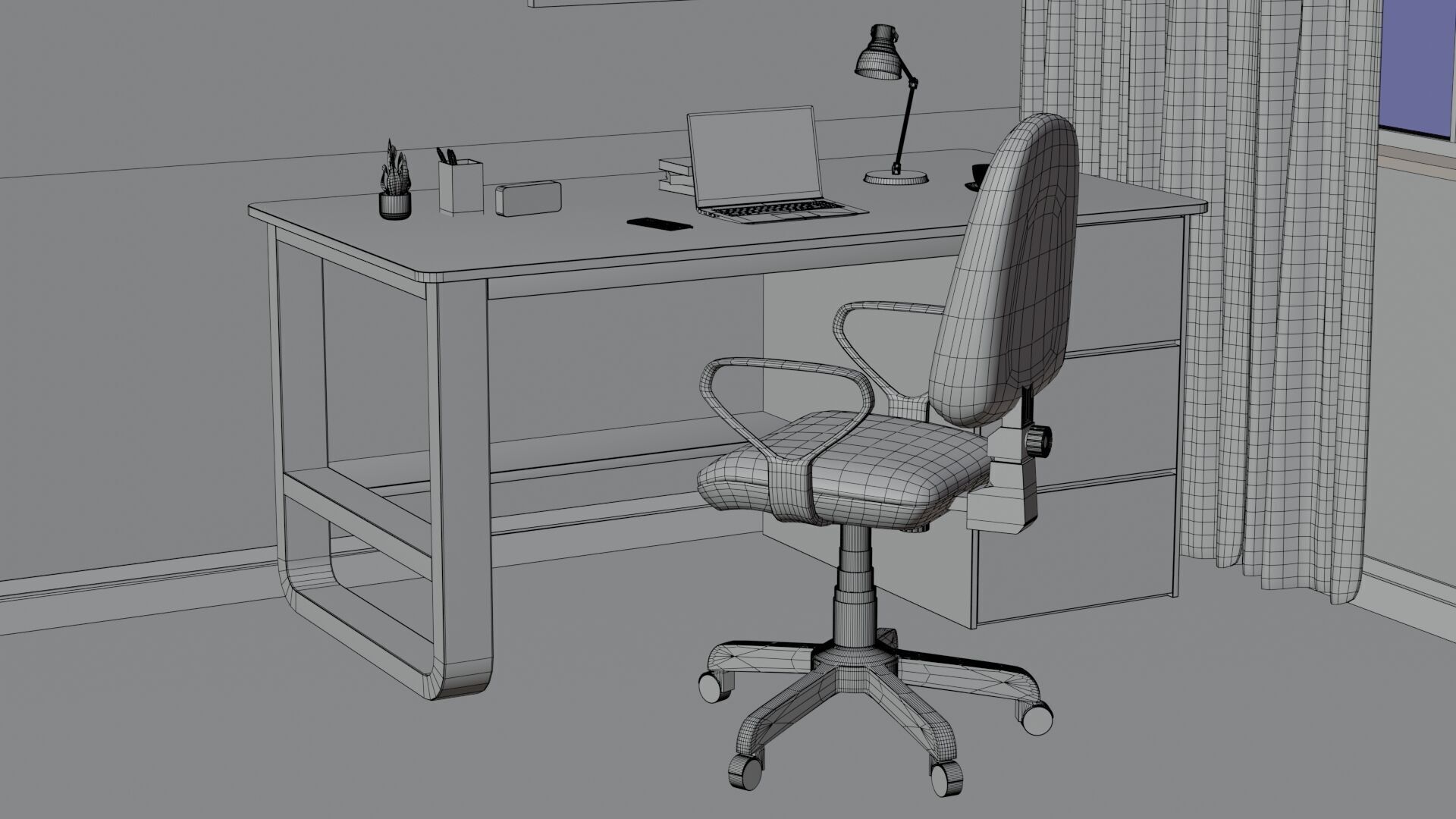 Home office Interior 3D model_17