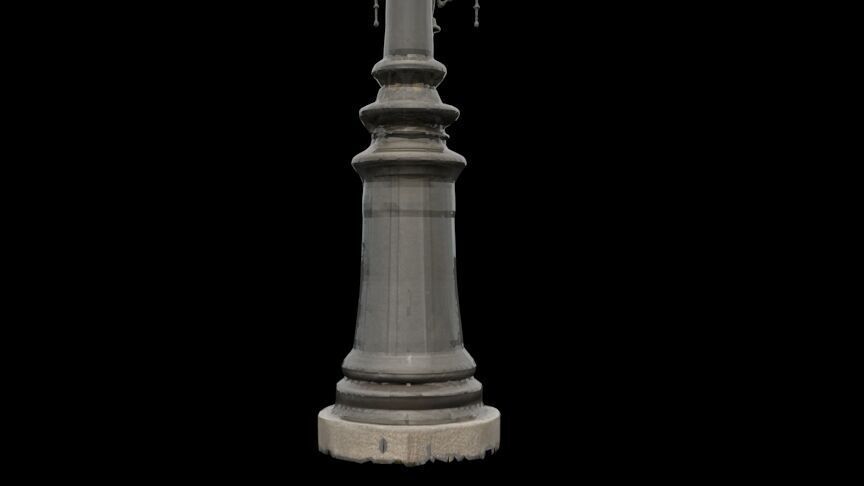 MEDIEVAL LIGHT POST Low-poly 3D model_3