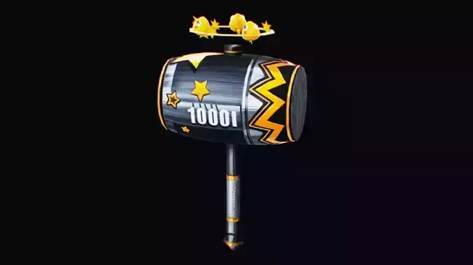 Hammer Melee Weapon Sledgehammer Mallet Mace Low-poly 3D model