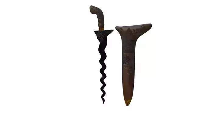 Keris Traditional Weapon From Java Indonesia