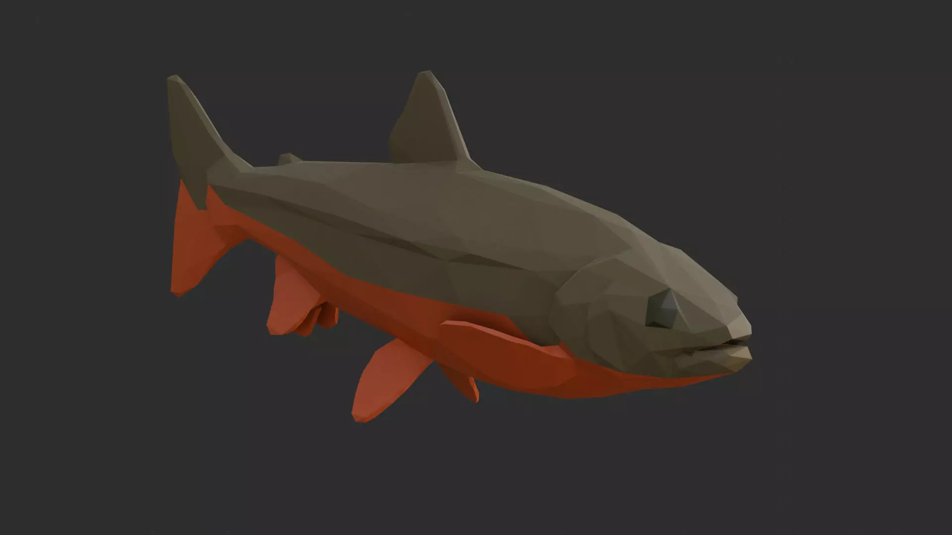 Low Poly Arctic Char Low-poly 3D model_0