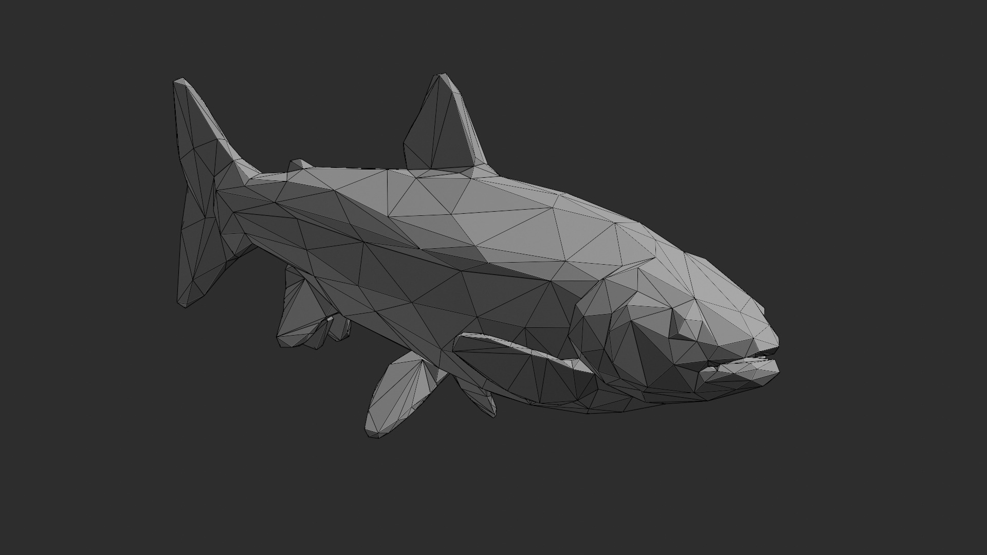 Low Poly Arctic Char Low-poly 3D model_1