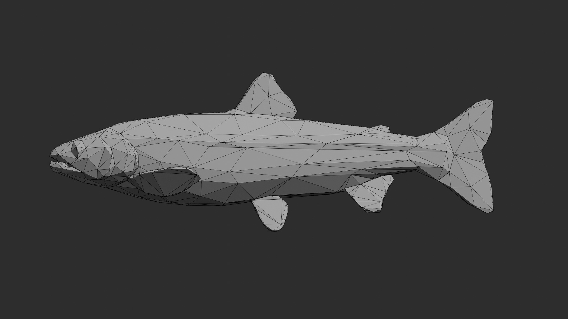 Low Poly Arctic Char Low-poly 3D model_3