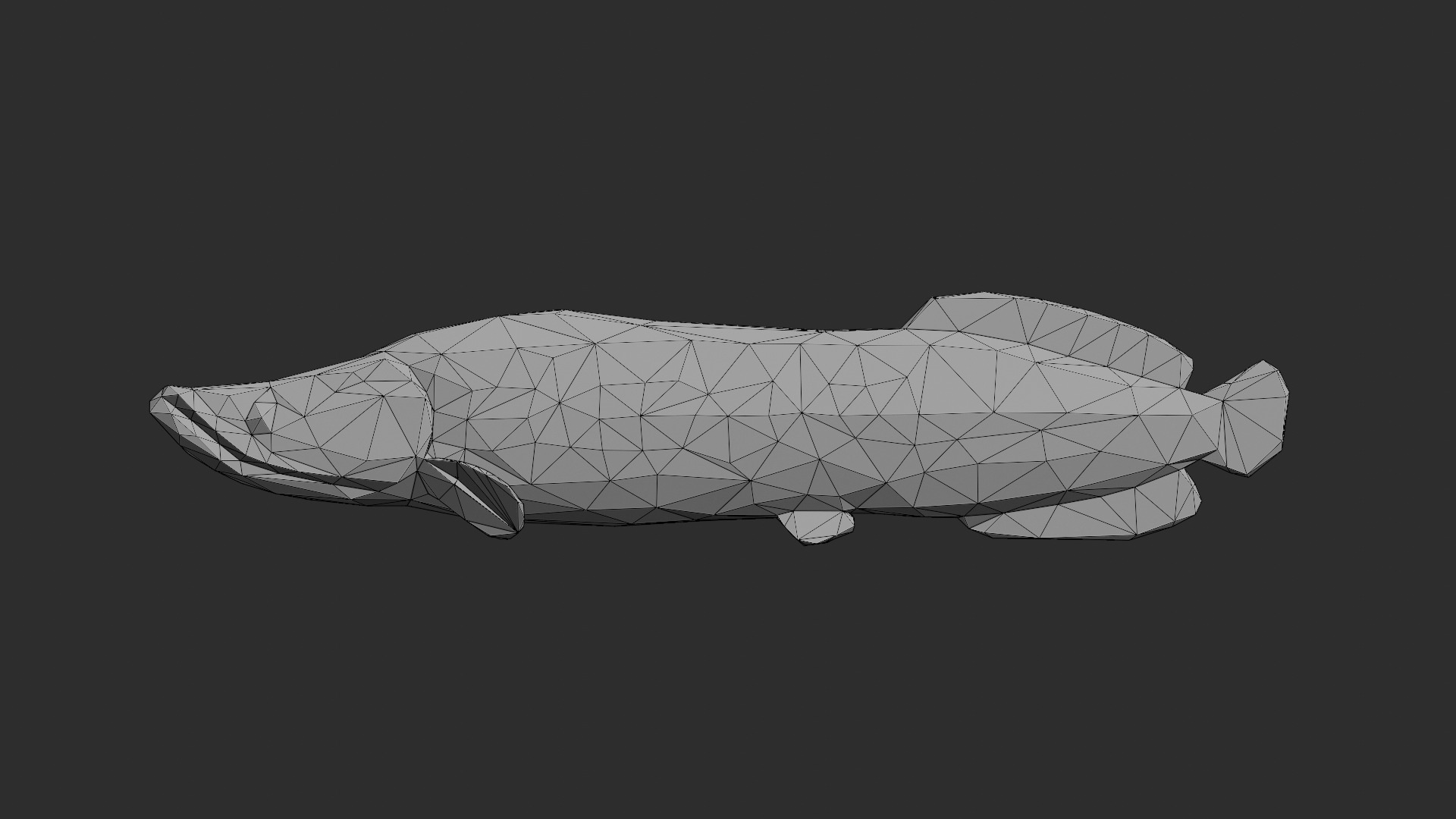 Low Poly Arapaima Low-poly 3D model_3