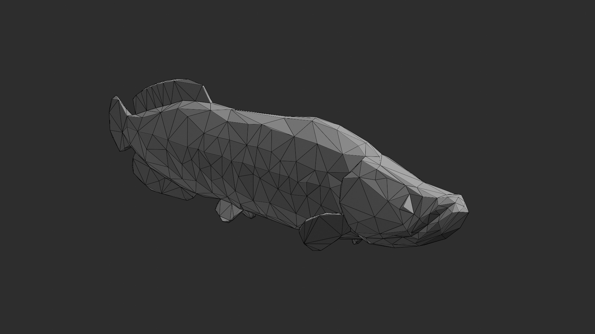 Low Poly Arapaima Low-poly 3D model_1